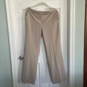 Tan pants. Front zipper Calvin Klein